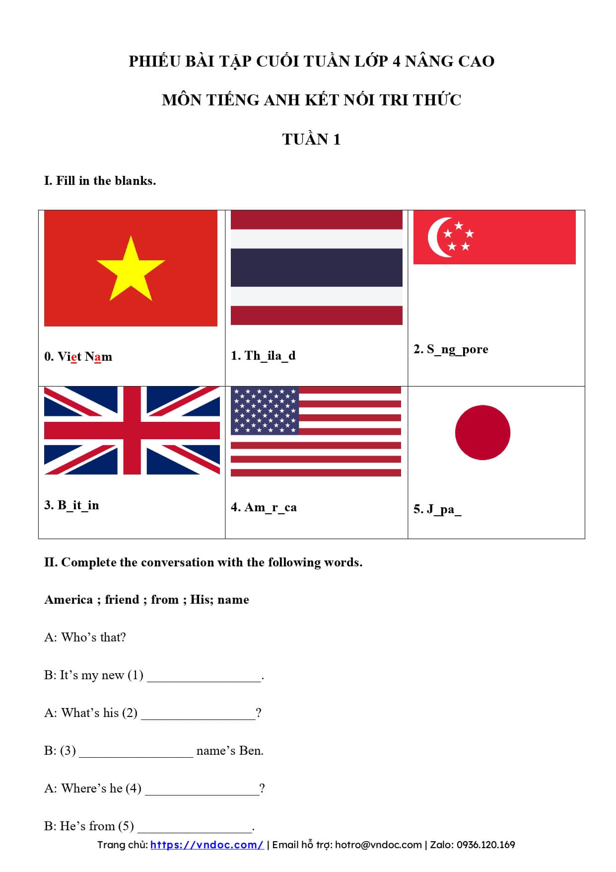 phieu bai tap cuoi tuan tieng anh lop 4 nang cao ket noi tri thuc tuan 1 page 0001*468024