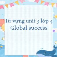 Từ vựng unit 3 lớp 4 My week Global success