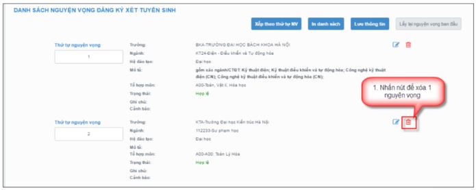 Hướng dẫn thí sinh đăng ký nguyện vọng trực tuyến