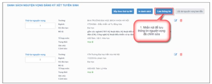 Hướng dẫn thí sinh đăng ký nguyện vọng trực tuyến