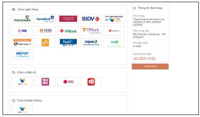 Hướng dẫn thí sinh đăng ký nguyện vọng trực tuyến