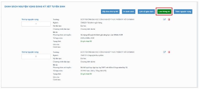 Hướng dẫn thí sinh đăng ký nguyện vọng trực tuyến