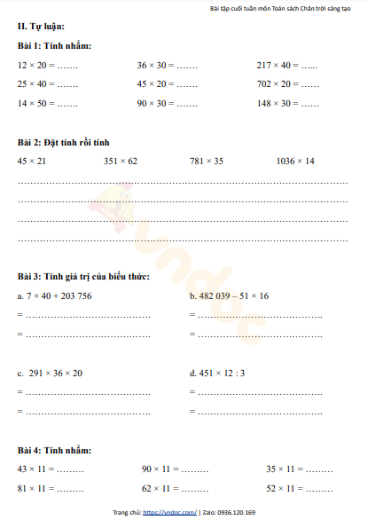 minh hoa bai tap cuoi tuan 21 toan 4 ctst h2*472515