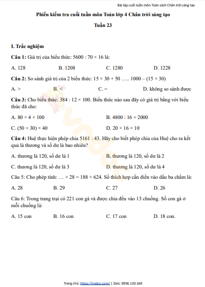 minh hoa bai tap cuoi tuan 23 toan 4 ctst h1*473083