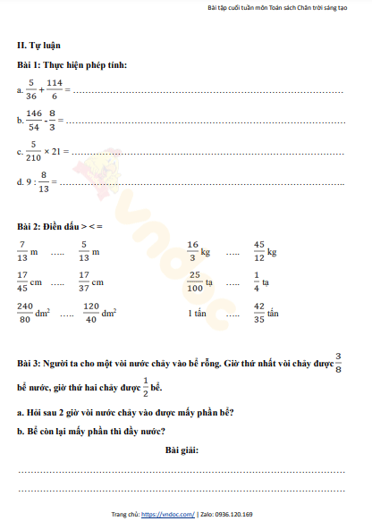 minh hoa bai tap cuoi tuan 34 toan 4 ctst h2*475591