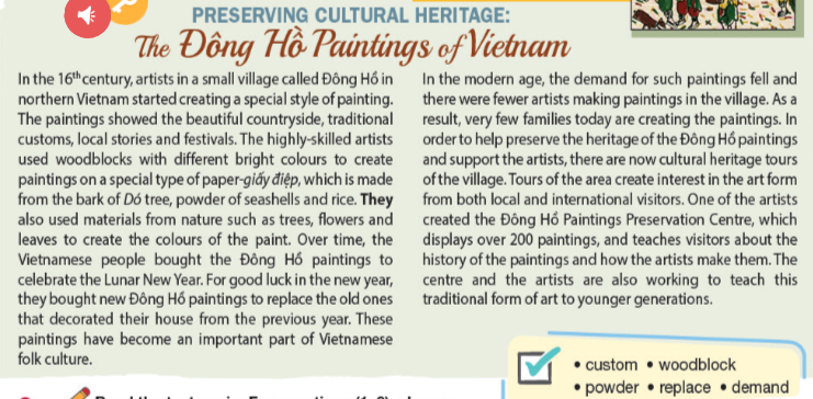 Tiếng Anh 11 Bright Culture Corner B