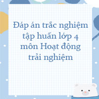 Đáp án trắc nghiệm tập huấn môn Hoạt động trải nghiệm lớp 4 Cánh diều