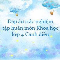 Đáp án trắc nghiệm tập huấn môn Khoa học lớp 4 Cánh diều