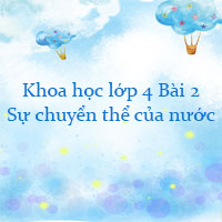 Khoa học lớp 4 Bài 2 Sự chuyển thể của nước Cánh diều