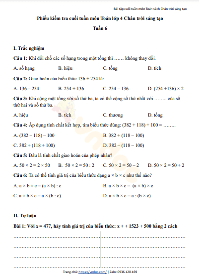 minh hoa bai tap cuoi tuan 6 toan 4 ctst h1*480252