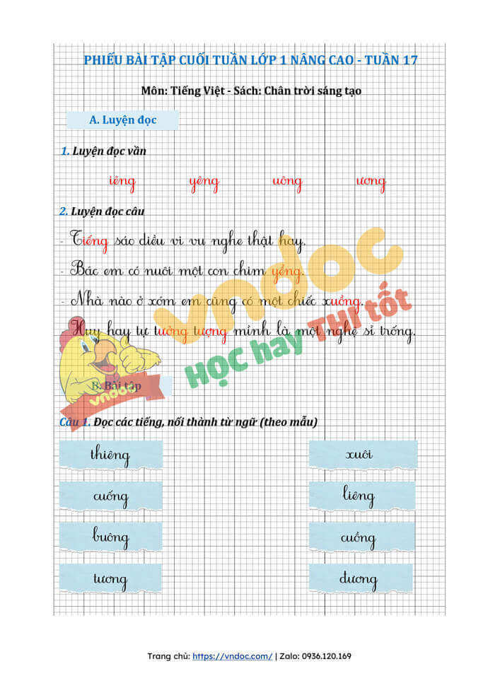 phieu bai tap cuoi tuan lop 1 nang cao mon tieng viet chan troi sang tao tuan 17 1*480443