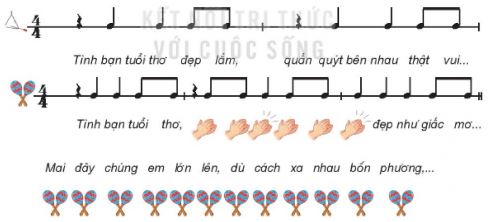 Nhạc cụ: Thể hiện nhạc cụ gõ hoặc nhạc cụ giai điệu trang 50 SGK Âm nhạc 4 KNTT