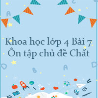 Khoa học lớp 4 Bài 7 Ôn tập chủ đề Chất