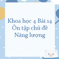 Khoa học lớp 4 Bài 14 Ôn tập chủ đề Năng lượng