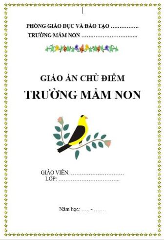 Bìa giáo án đẹp