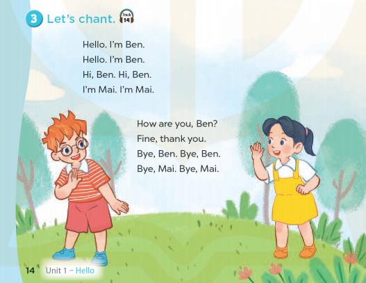 Tiếng Anh lớp 3 Unit 1 Lesson 3 Hello