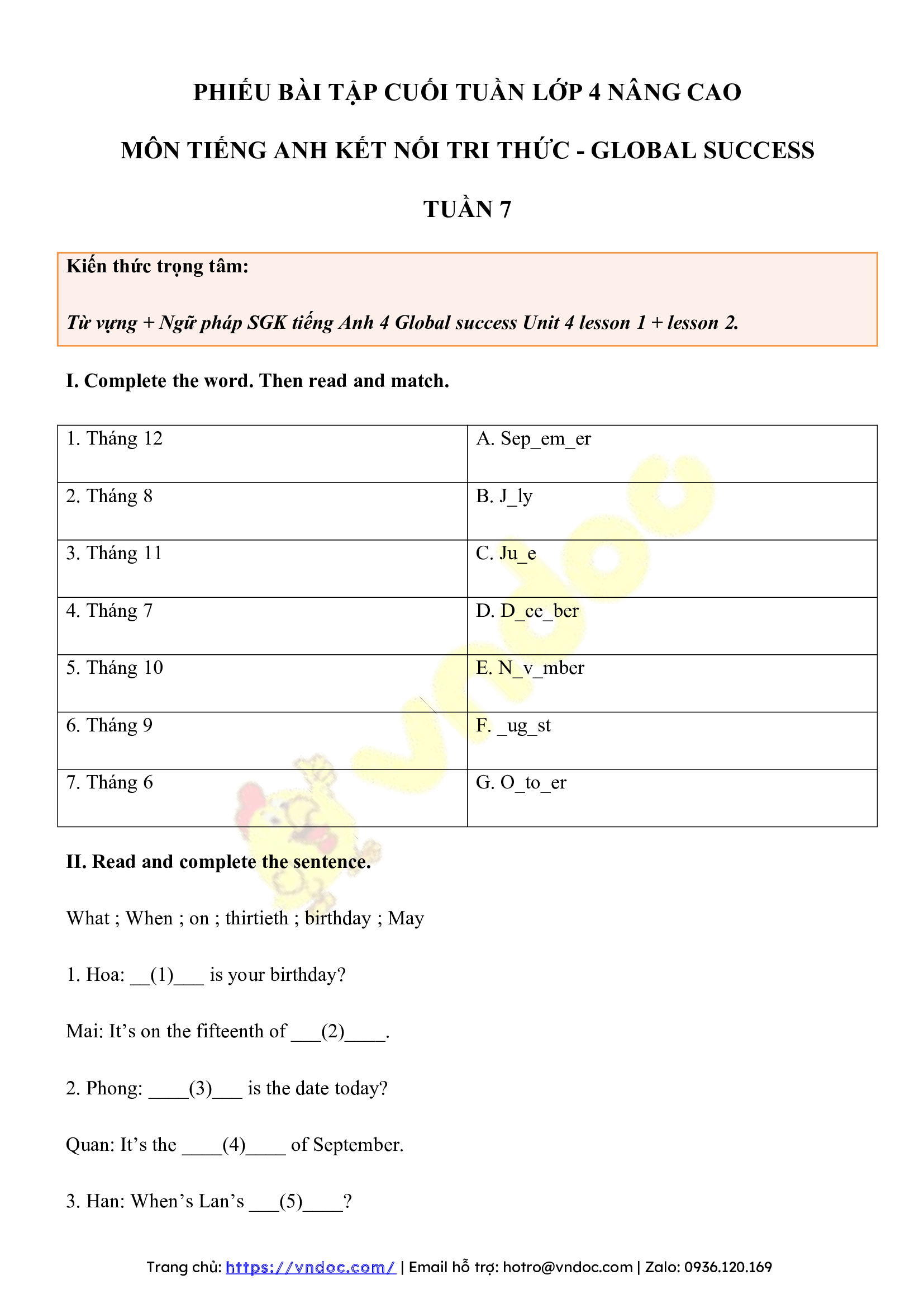 phieu bai tap cuoi tuan tieng anh lop 4 global success nang cao tuan 7 1*505443