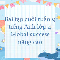 Phiếu bài tập cuối tuần tiếng Anh lớp 4 Global success nâng cao Tuần 9