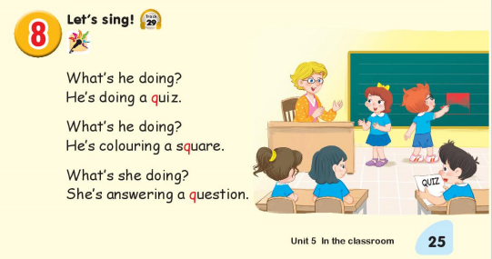 Unit 5 In the classroom Lesson 3 trang 25