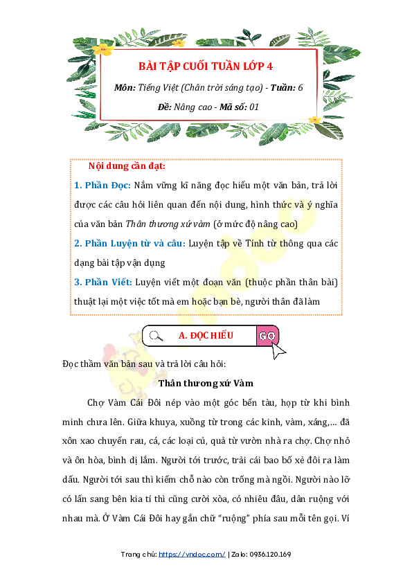 phieu bai tap cuoi tuan lop 4 chan troi sang tao tuan 6 1*510818