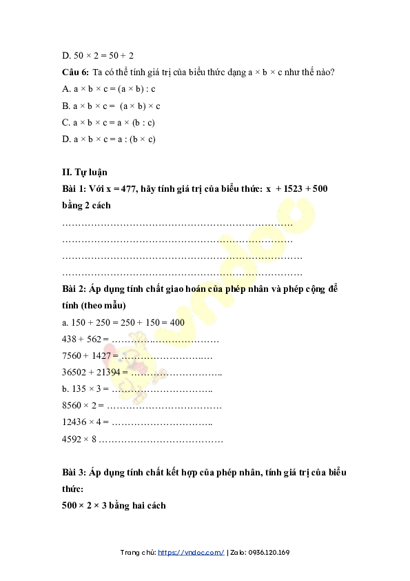 phieu bai tap cuoi tuan lop 4 chan troi sang tao tuan 6 4*510819