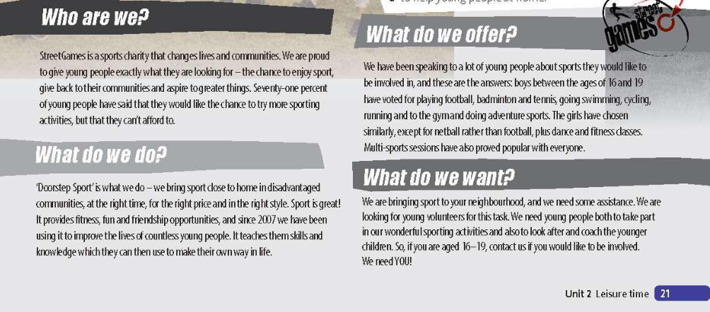 Friends Global 11 Workbook Unit 2 2F Reading