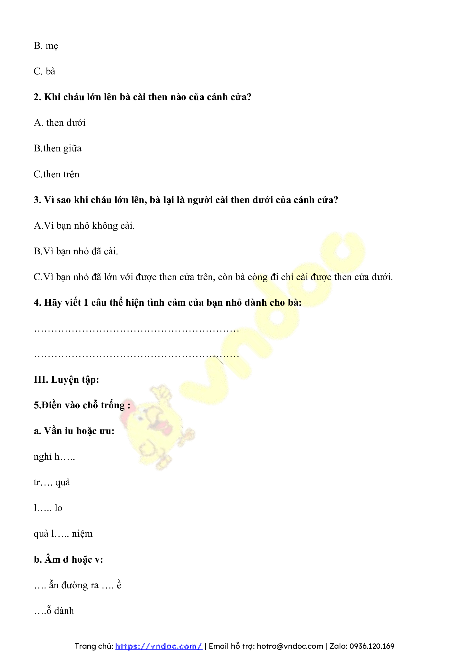 bai tap cuoi tuan tieng viet lop 2 chan troi sang tao tuan 6 co ban 2*514190