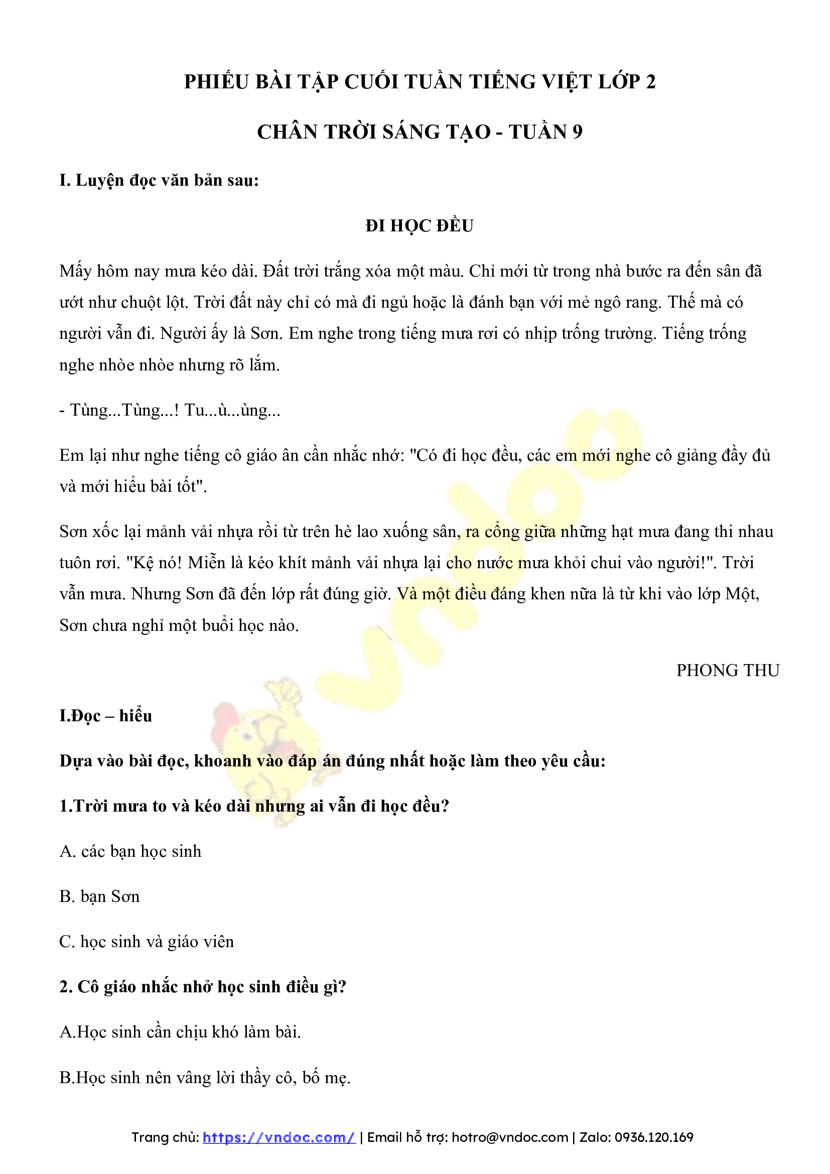 bai tap cuoi tuan tieng viet lop 2 chan troi sang tao tuan 9 co ban 1*514111