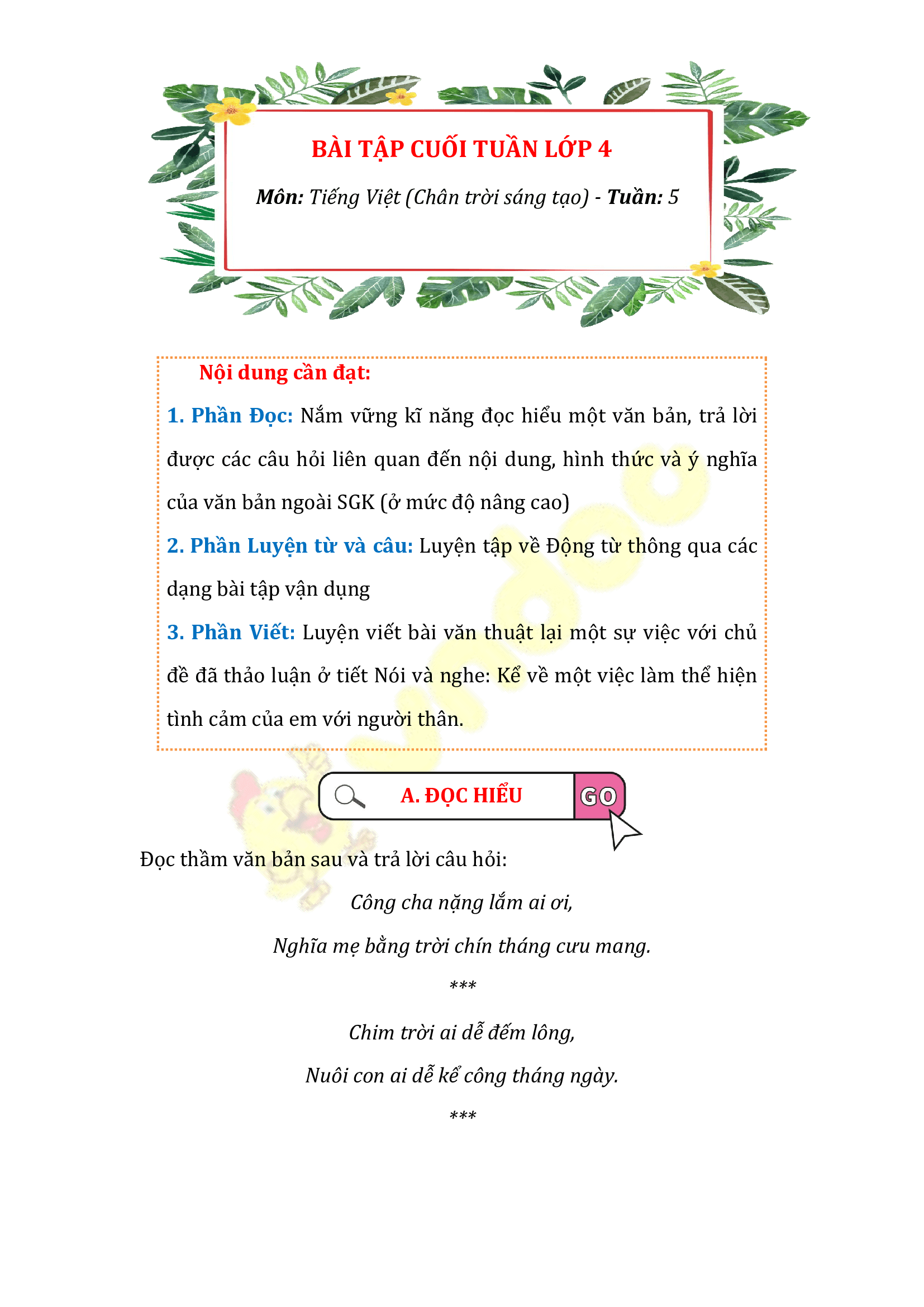 phieu bai tap cuoi tuan lop 4 chan troi sang tao tuan 5 1*514582