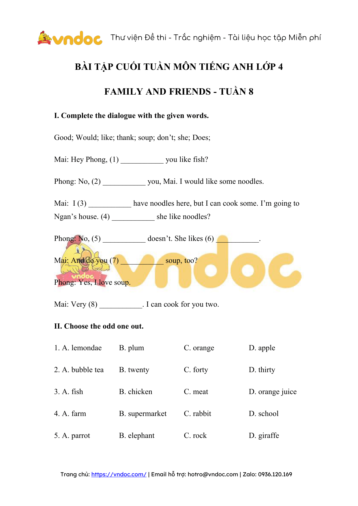 bai tap cuoi tuan tieng anh lop 4 family and friends tuan 8 1*516818