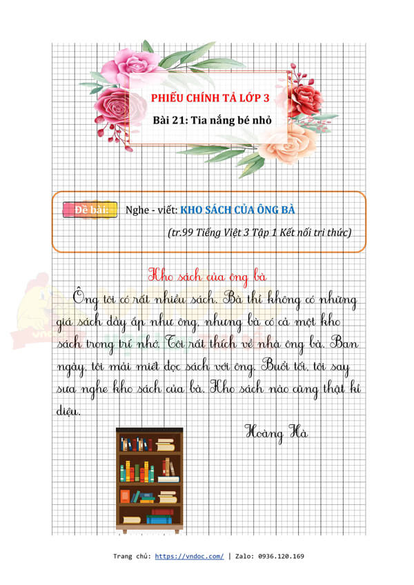 phieu chinh ta lop 3 nghe viet kho sach cua ong ba trang 99 h2*517695