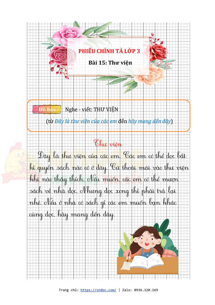 phieu chinh ta lop 3 nghe viet thu vien trang 69 h1*517649