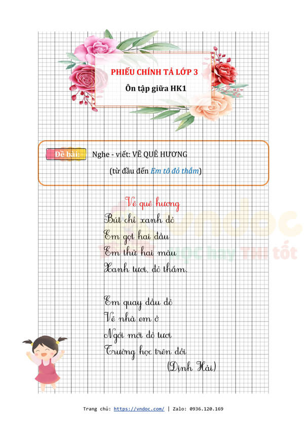 phieu chinh ta lop 3 nghe viet ve que huong h2*517683