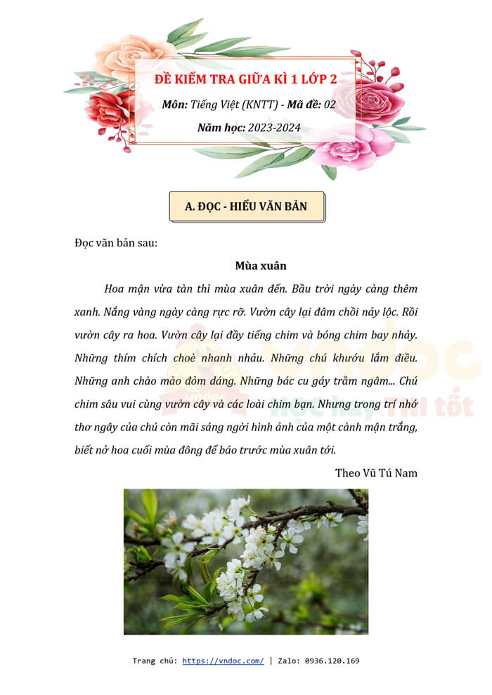 de thi giua hoc ki 1 mon tieng viet lop 2 sach ket noi tri thuc de 2 h3*517917