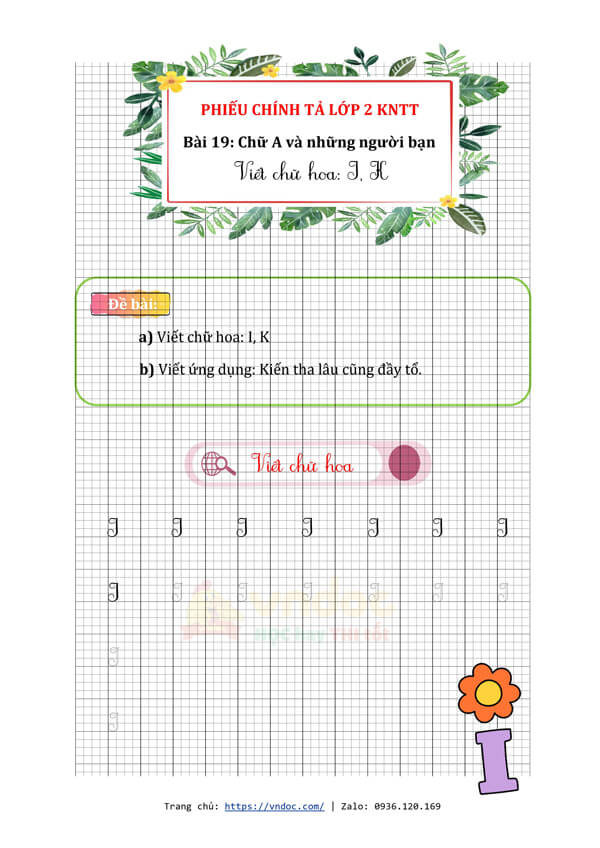phieu chinh ta lop 2 tuan 11 bai 19 chu a va nhung nguoi ban viet chu hoa i k h2*520157