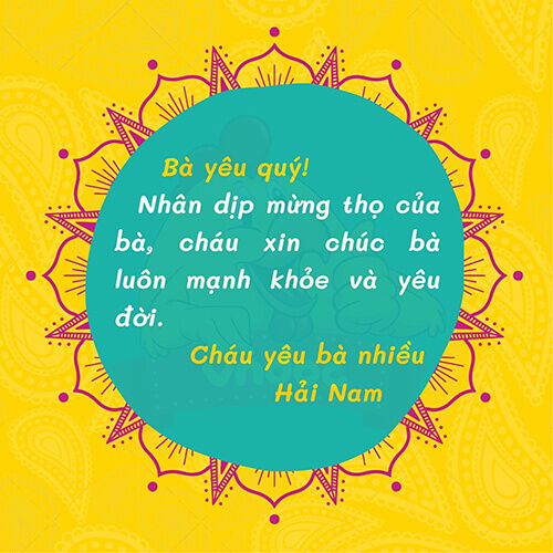 Viết bưu thiếp chúc mừng sinh nhật người thân