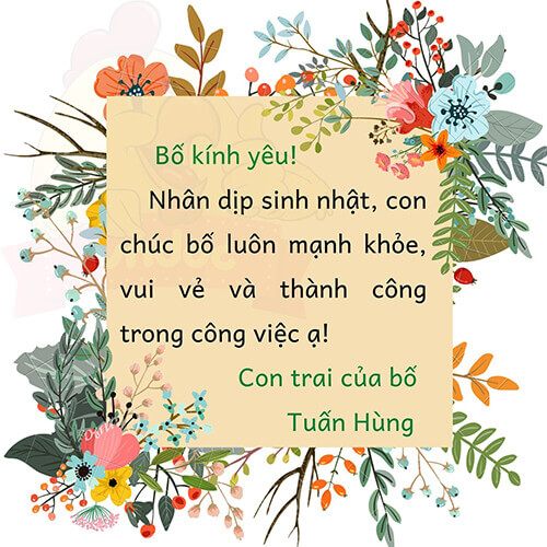 Viết bưu thiếp chúc mừng sinh nhật người thân