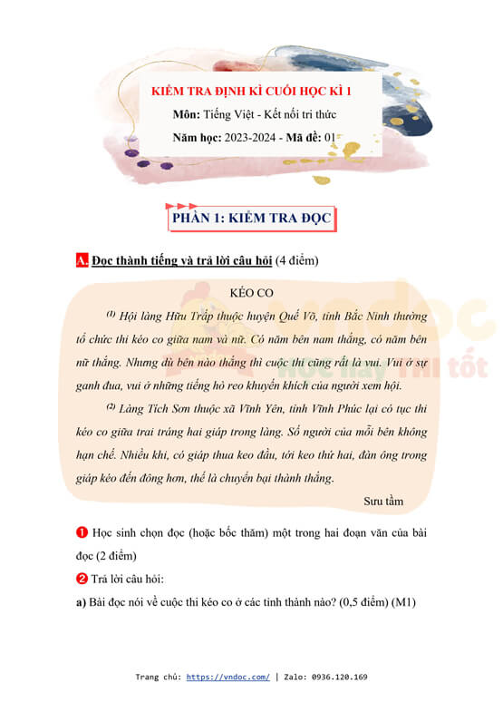 de thi tieng viet lop 4 hoc ki 1 ket noi tri thuc nam 2023 de 1 h2*527119