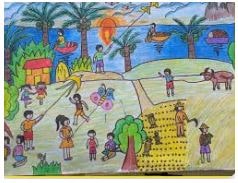 Giải Mĩ thuật 4 Kết nối tri thức chủ đề 2: Một số dạng không gian trong tranh dân gian Việt Nam