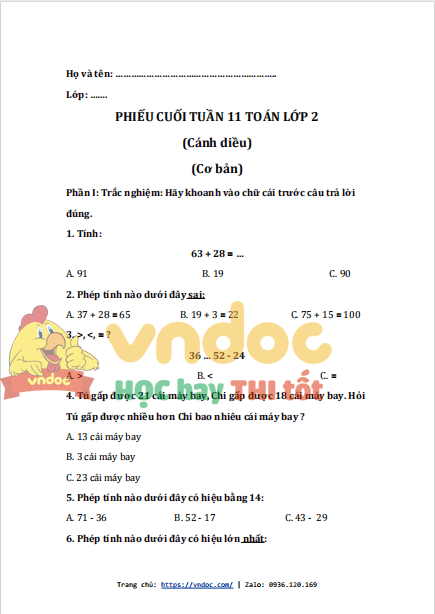 bai tap cuoi tuan toan lop 2 canh dieu tuan 11 1*530574