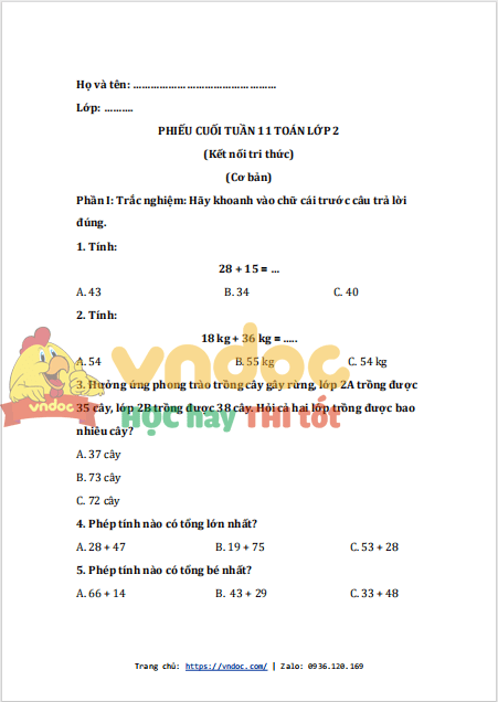 bai tap cuoi tuan toan lop 2 ket noi tri thuc tuan 11 1*530609