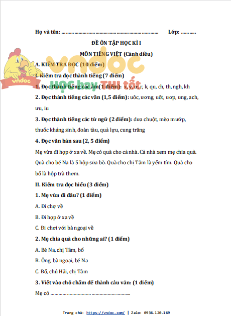 de thi hoc ki 1 lop 1 mon tieng viet canh dieu de 1 1*531742