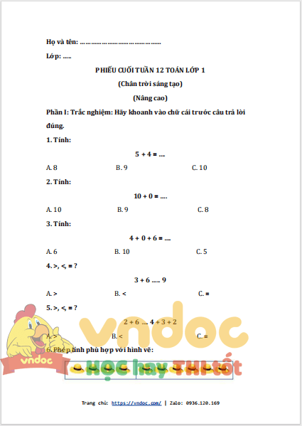 bai tap cuoi tuan toan lop 1 chan troi sang tao tuan 12 nang cao 1*534603