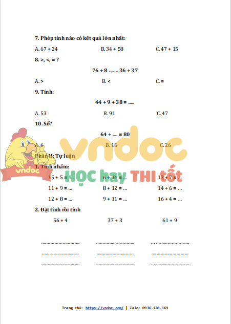 bai tap cuoi tuan toan lop 2 chan troi sang tao tuan 12 2*534431