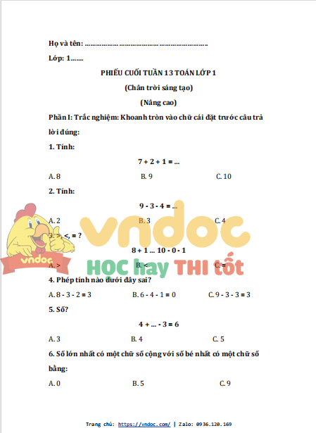bai tap cuoi tuan toan lop 1 chan troi sang tao tuan 13 nang cao 1*538149