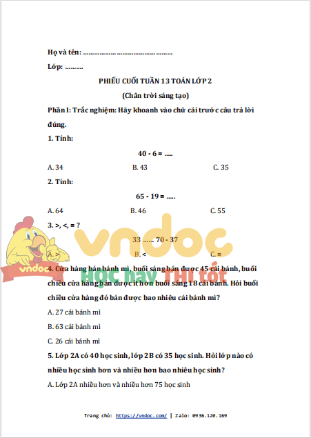 bai tap cuoi tuan toan lop 2 chan troi sang tao tuan 13 1*537963