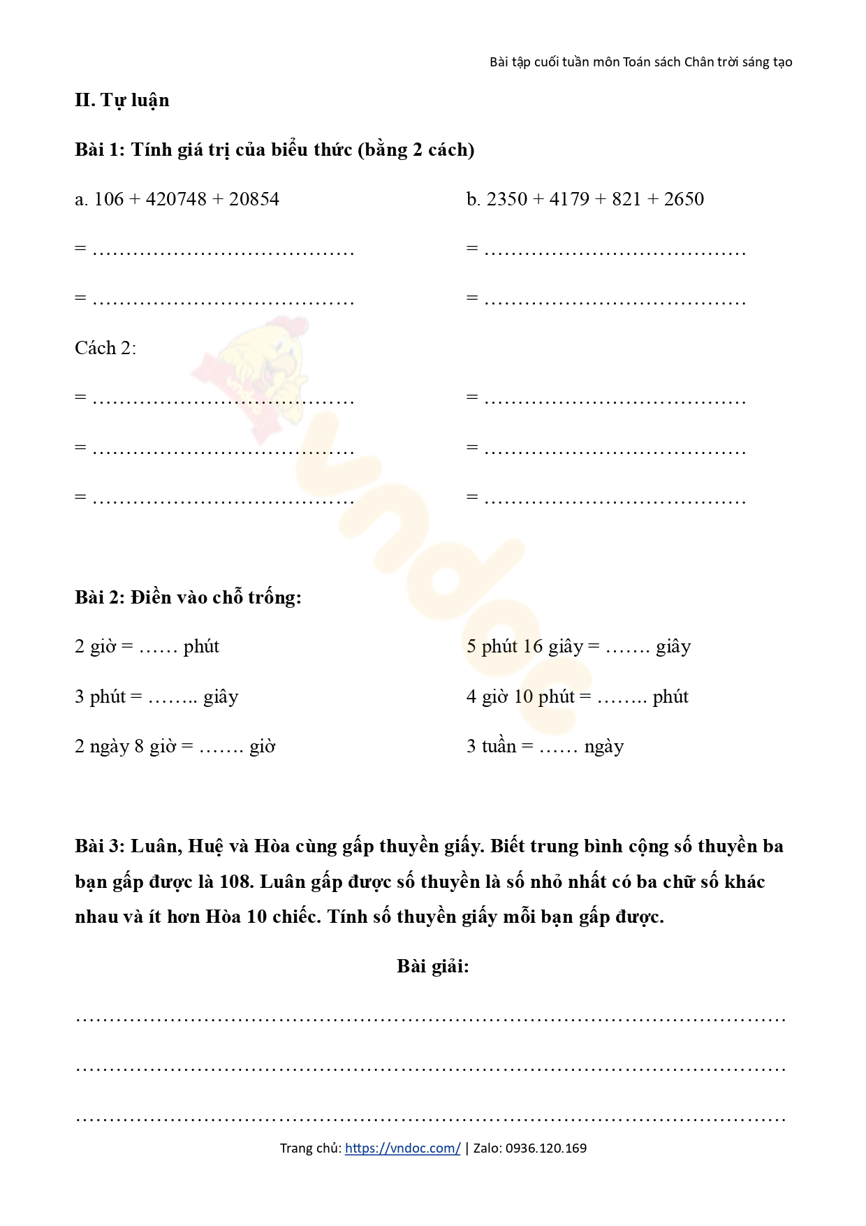 minh hoa bai tap cuoi tuan 14 toan 4 ctst h2*542356