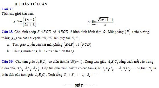 Đề kiểm tra học kì 1 Toán 11 Kết nối tri thức