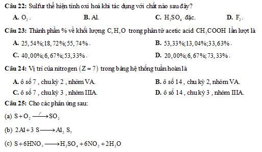 Bộ đề thi học kì 1 lớp 11 môn Hóa Chân trời sáng tạo