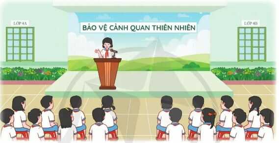 SINH HOẠT DƯỚI CỜ: CHÚNG EM CHĂ SÓC, BẢO VỆ CẢNH QUAN THIÊN NHIÊN